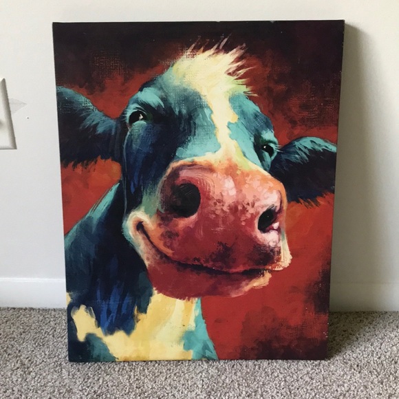 Cow Canvas Wall Decor - Picture 1 of 1
